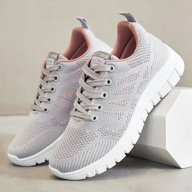 2025 Women's Casual Sneakers Comfortable Breathable Platform Shoes Fashion Women Versatile Lace-up Shoes Female Footwear