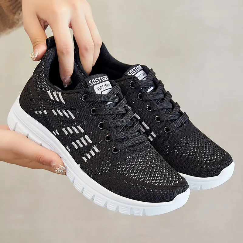 2025 Women's Casual Sneakers Comfortable Breathable Platform Shoes Fashion Women Versatile Lace-up Shoes Female Footwear