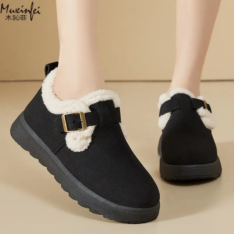 Women's Cotton Shoes Winter New Fashion Versatile Cotton Boots with Thick Velvet Snow Boots Fashion Cheap Shoes Clearance