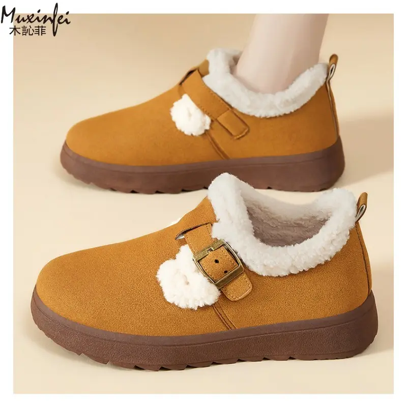 Women's Cotton Shoes Winter New Fashion Versatile Cotton Boots with Thick Velvet Snow Boots Fashion Cheap Shoes Clearance