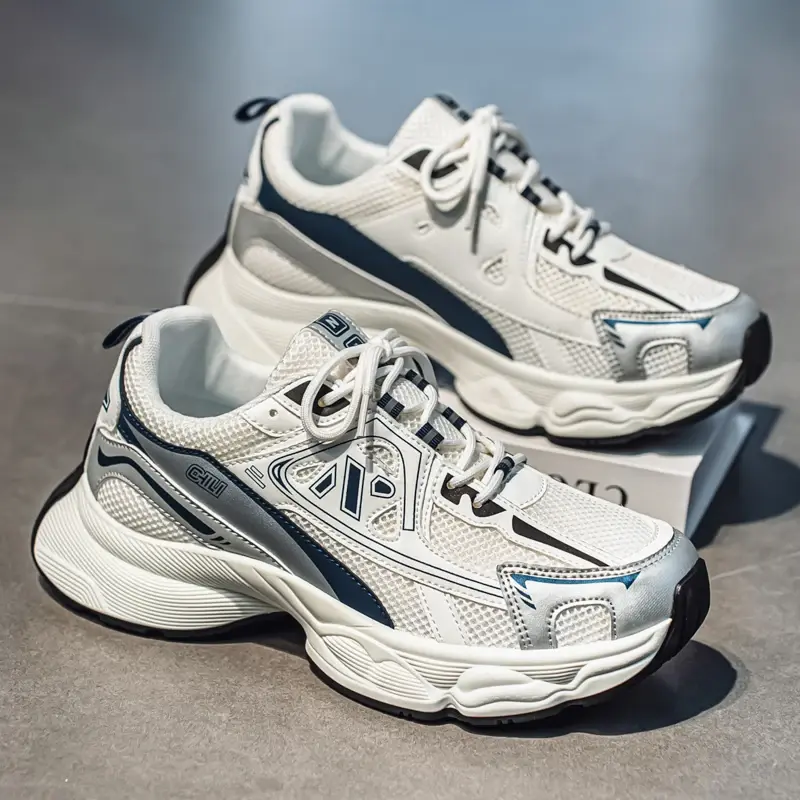 Mens Running Sneakers Fashion Men Casual Shoes Mesh Breathable Non-Slip Sports Shoes Comfortable Tennis Shoes Soft Walking Shoes