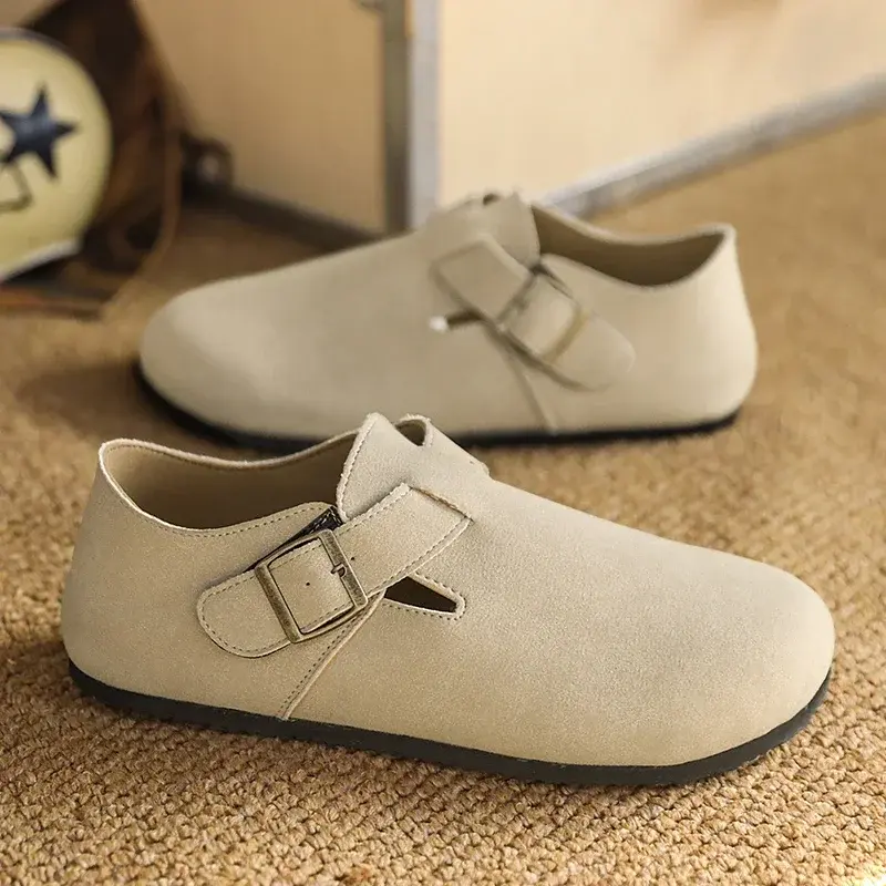 Men Mules Shoe Fashion with Arch Support Unisex Classic Beach Birkenstok Mens Shoes Men's Suede Sandals Retro Cork Clogs Тапочки