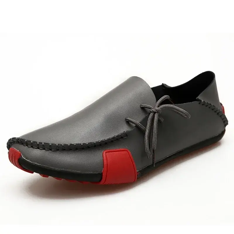 Men Shoes Leather Casual 2025 Italian Soft Men Loafers Handmade Moccasins Breathable Slip on Boat Shoes Zapatos Hombre