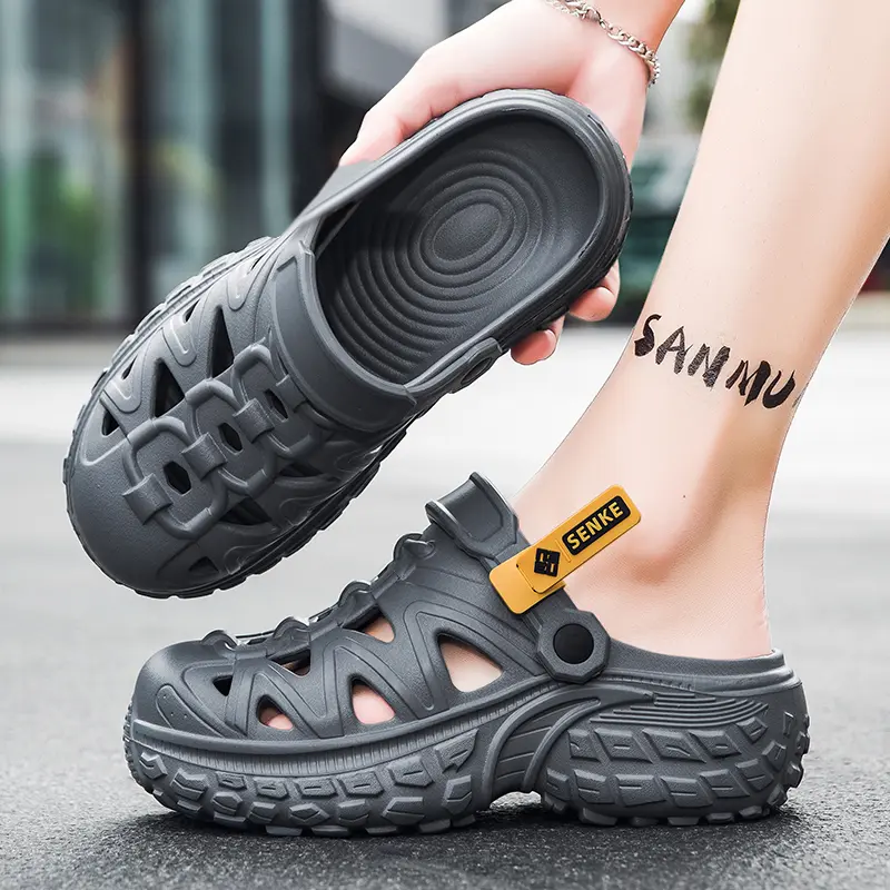 Men's Sandals Summer Thick Sole Clogs Garden Slippers EVA Non Slip Breathable Shoes Outdoor Beach Slides Man Casual Fishing Shoe