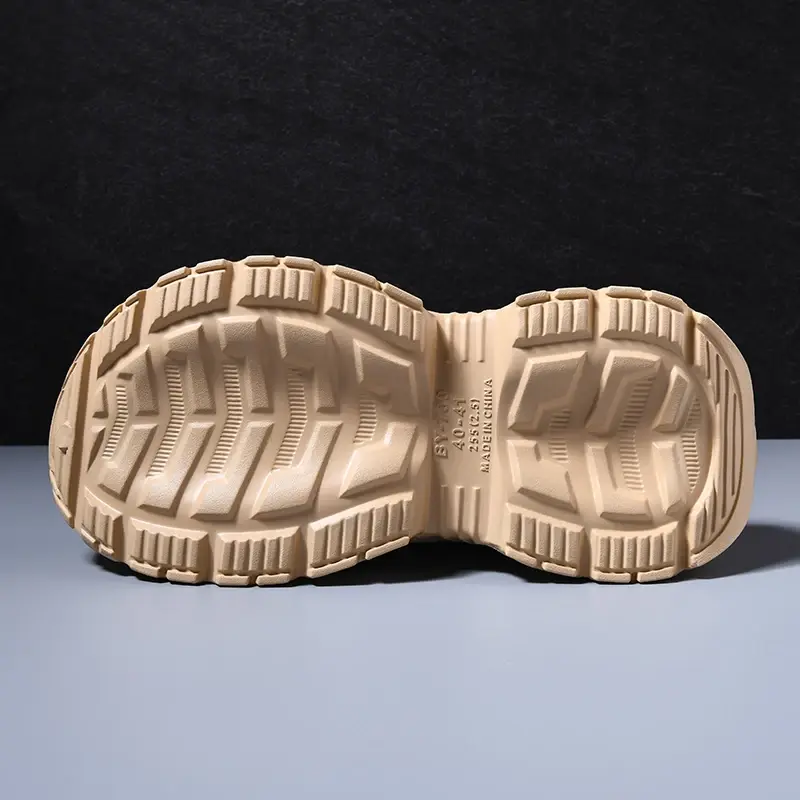 Men's EVA Beach Sandals Casual Summer 2025 Thick Sole Trendy Flat Footwear For Driving And Leisure Unisex Slip-On Slippers