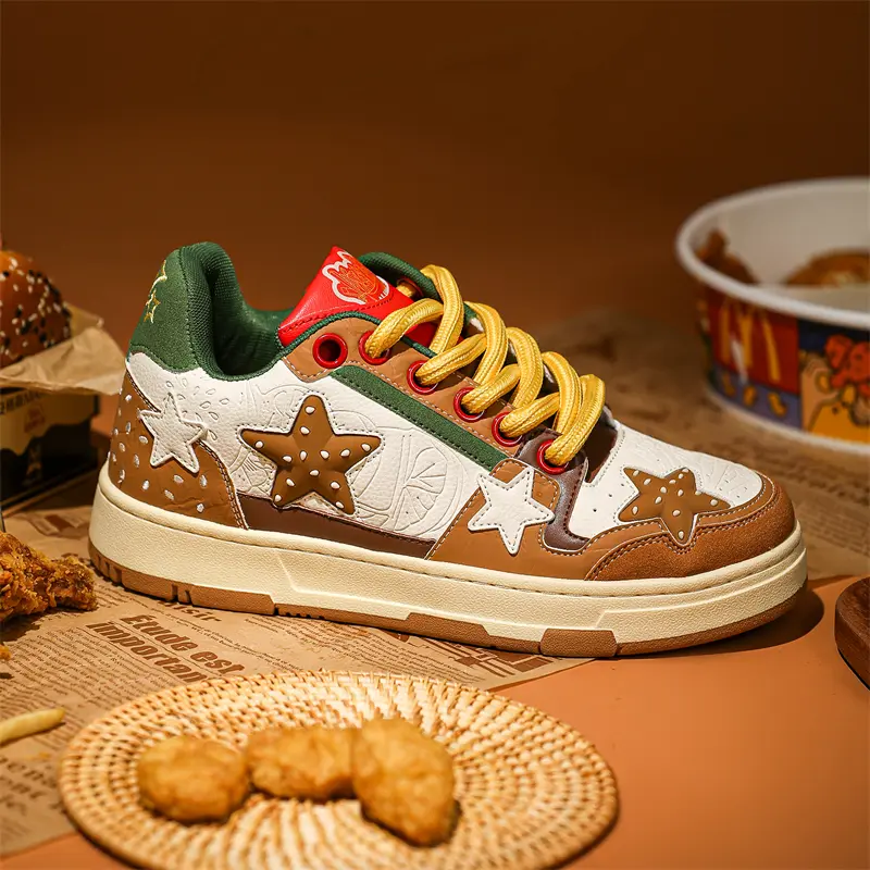 Trendy Brand New Women's Shoes Hamburger Style Niche Board Shoes Outdoor Casual Shoes Men's Street Photography Sports Shoe Women