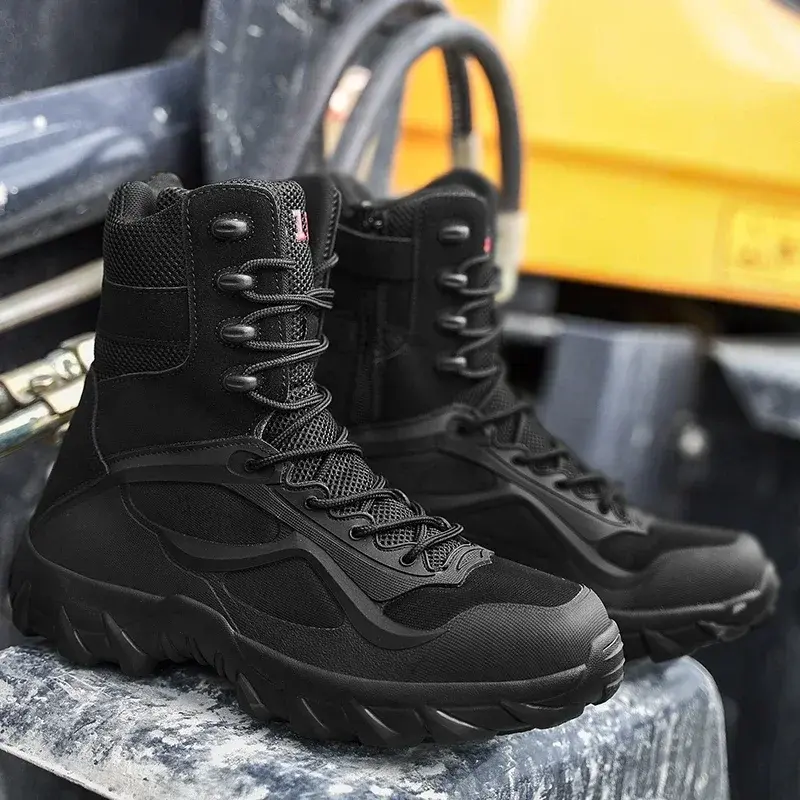Men Tactical Boots Motorcycle Boots Men Boots Special Force Desert Boots Outdoor Hiking Boots Ankle Shoes Man Work Safety Shoes