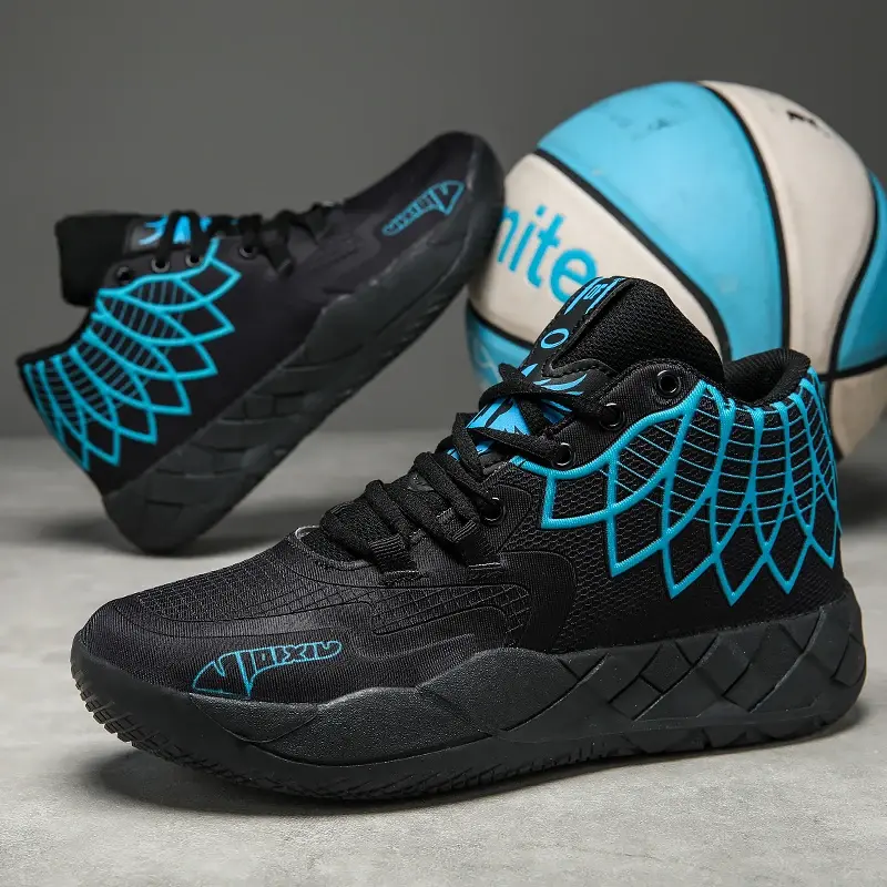 Non-Slip 2024 New Outdoor Fitness Sports Fashion Running Shoes Cool Basketball Shoes Men's Comfortable Breathable Padded