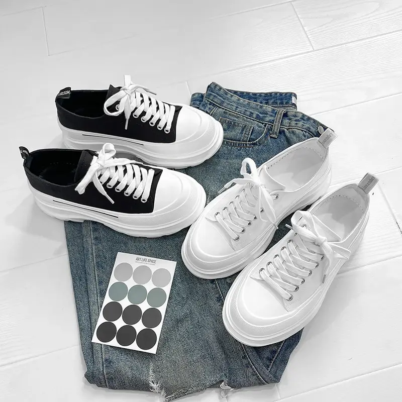New Couple's Edition Casual Sneakers Canva Summer Fashionable Versatile Men's Women's Small White Shoes Breathable EVA Sole