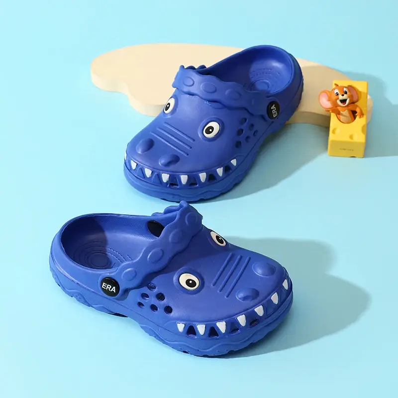 Kids Shark Cloud Slides Cartoon Pool Shower Shoes Cushioned Shoes Boys Girls Slip On Sandals Soft Toddler Beach Slippers