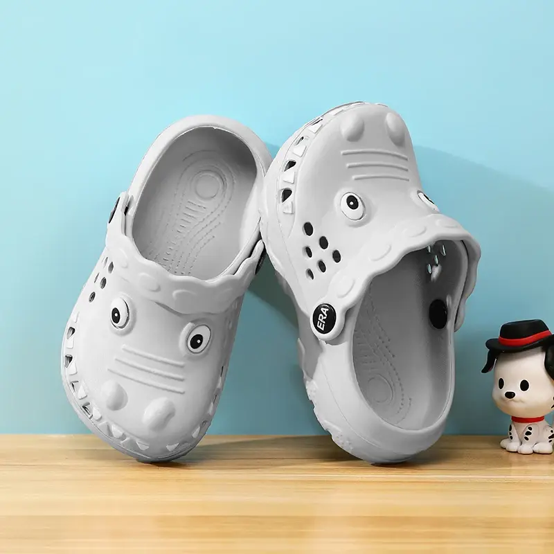 Kids Shark Cloud Slides Cartoon Pool Shower Shoes Cushioned Shoes Boys Girls Slip On Sandals Soft Toddler Beach Slippers