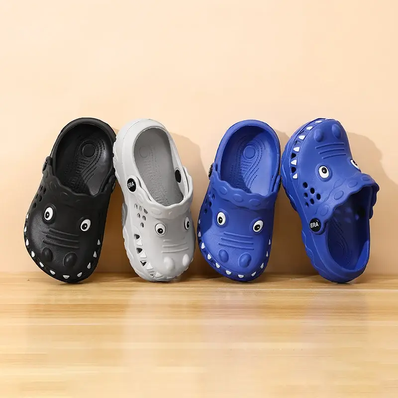 Kids Shark Cloud Slides Cartoon Pool Shower Shoes Cushioned Shoes Boys Girls Slip On Sandals Soft Toddler Beach Slippers