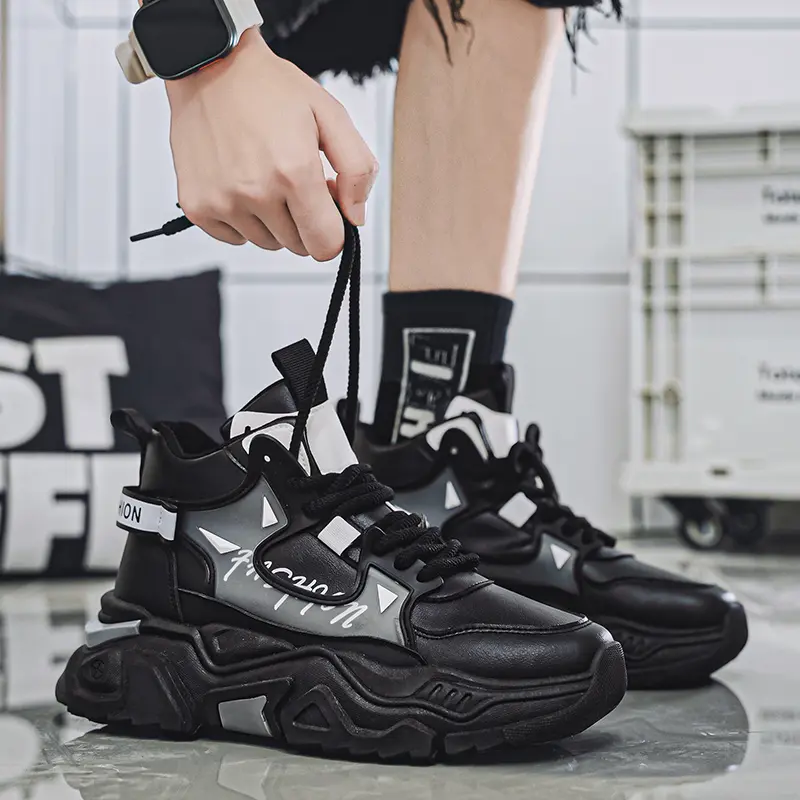 Men Boots Men Ankle Boots Summer Outdoor Sneakers Booties Winter Comfort High Top Shoes for Men Platform Work Boots Botas Hombre