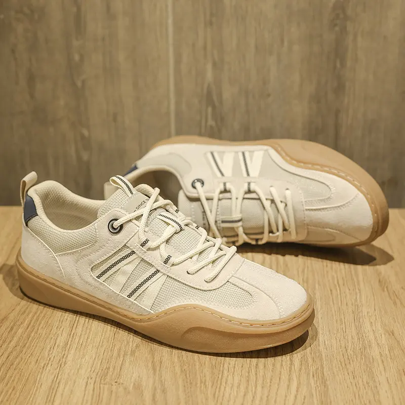 Men's Tennis Sneakers Flat Men's Fashion Color Mix Lace-up Vulcanized Shoes Spring and Summer Men's Outdoor Sneakers zapatillas