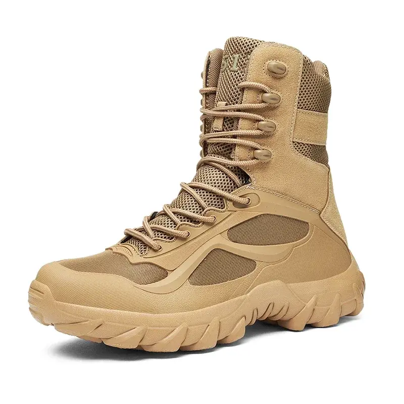 Mens Ankle Boot Tactical Big Size Boot Male Shoes Men's Boot Combat Work Safety Shoes Motocycle Outdoor Boots