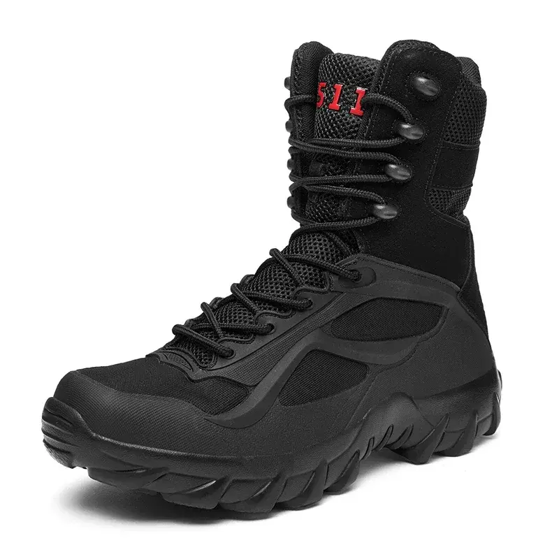 Mens Ankle Boot Tactical Big Size Boot Male Shoes Men's Boot Combat Work Safety Shoes Motocycle Outdoor Boots