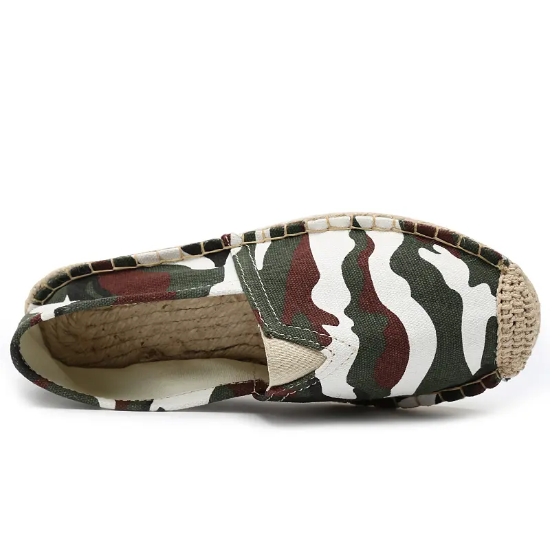 2025 Summer Men Canvas Shoes Breathable Men's Casual Shoes Slip-On Hemp Shoes Graffiti Espadrilles Women Footwear Flats