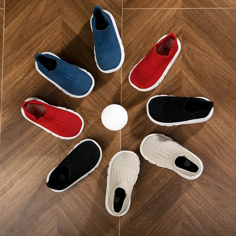 Knitted Fashion High Top Sneakers for Boys Girls Casual Sport Sock Sneakers New Kids Sock Shoes Zapatillas Niñas 2 A 8 Años