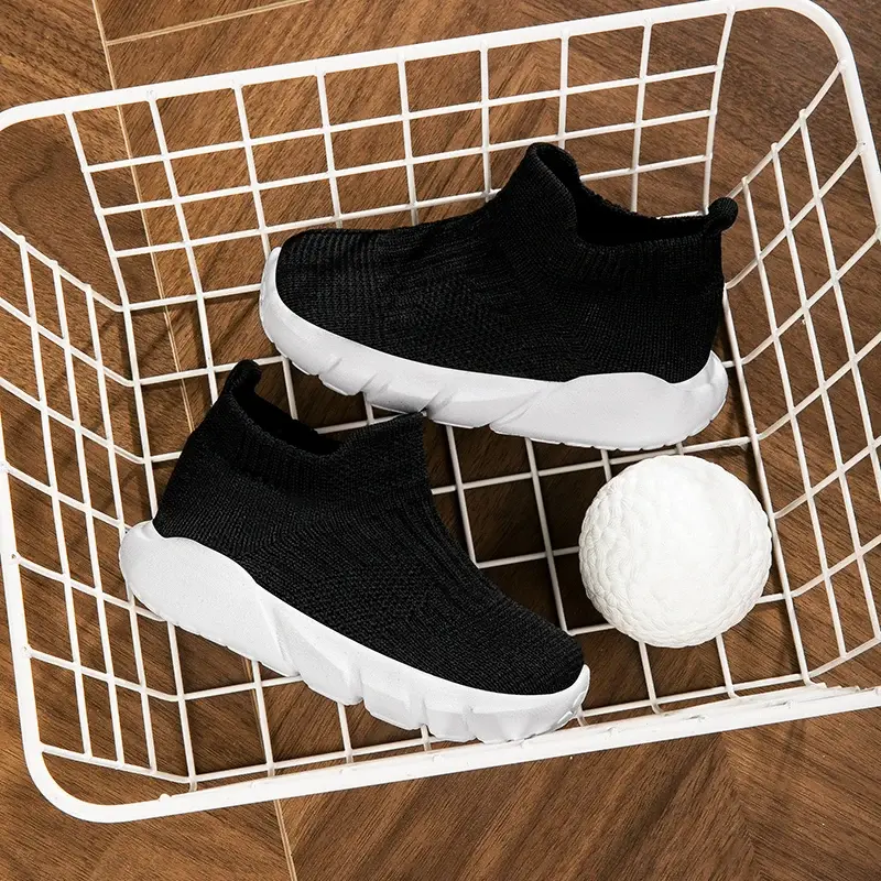 Knitted Fashion High Top Sneakers for Boys Girls Casual Sport Sock Sneakers New Kids Sock Shoes Zapatillas Niñas 2 A 8 Años
