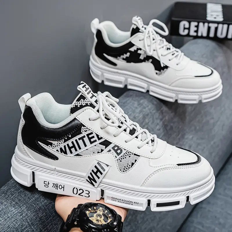 High Quality Men's Shoes Breathable Men Walking Sneakers Shoe Leather Outdoor Running Shoes Lace-up Men Casual Shoes New Zapatos