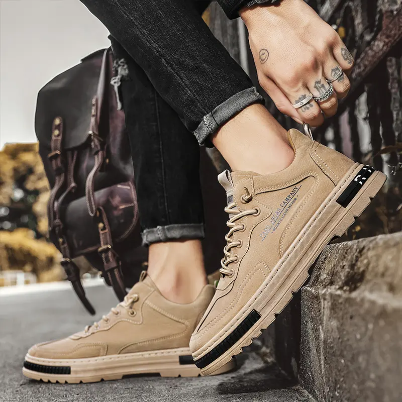 Mens Casual Summer Sneakers Outdoor Platform Hiking Shoes Fashion Luxury Leather Loafers Tennis Ankle Boots Flat Trainers 2025