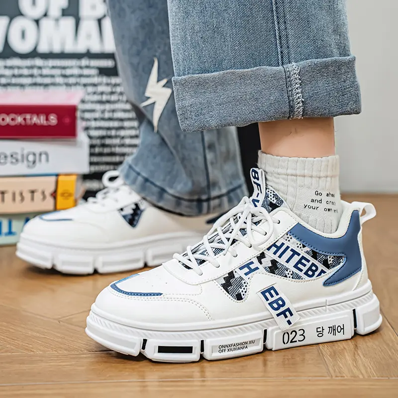 High Quality Men's Shoes Breathable Men Walking Sneakers Shoe Leather Outdoor Running Shoes Lace-up Men Casual Shoes New Zapatos