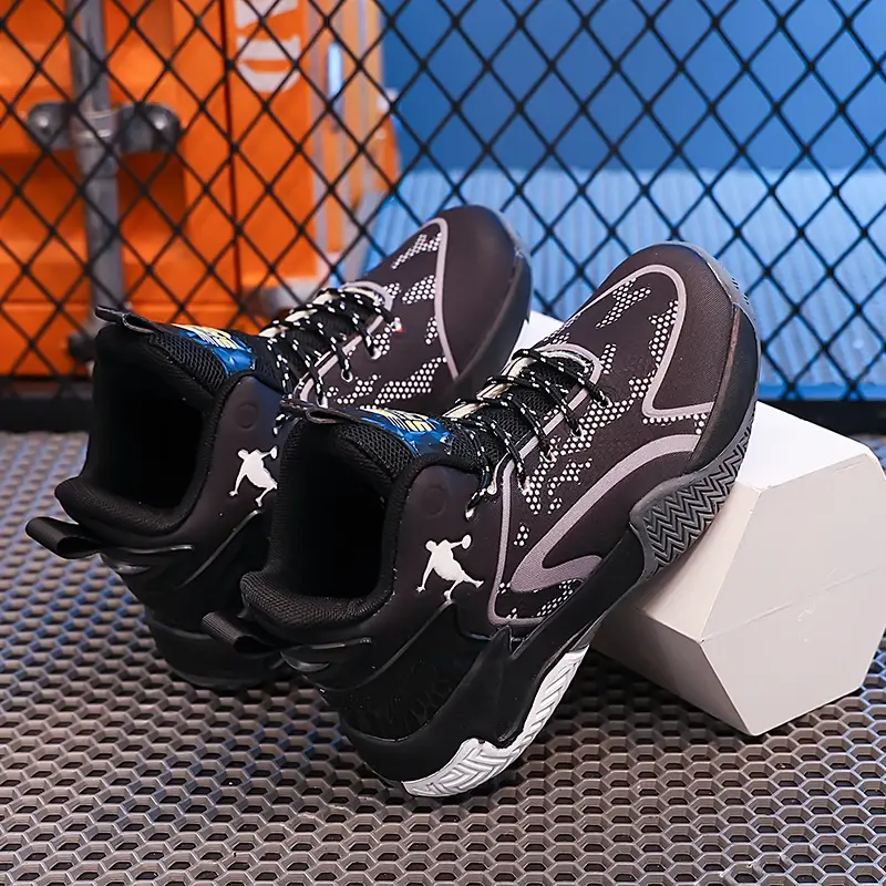 Basketball Shoes Big Kid Non Slip High-top Sport Training Sneakers Childrens Lightweight Outdoor Basketball Boots for Boy Yout