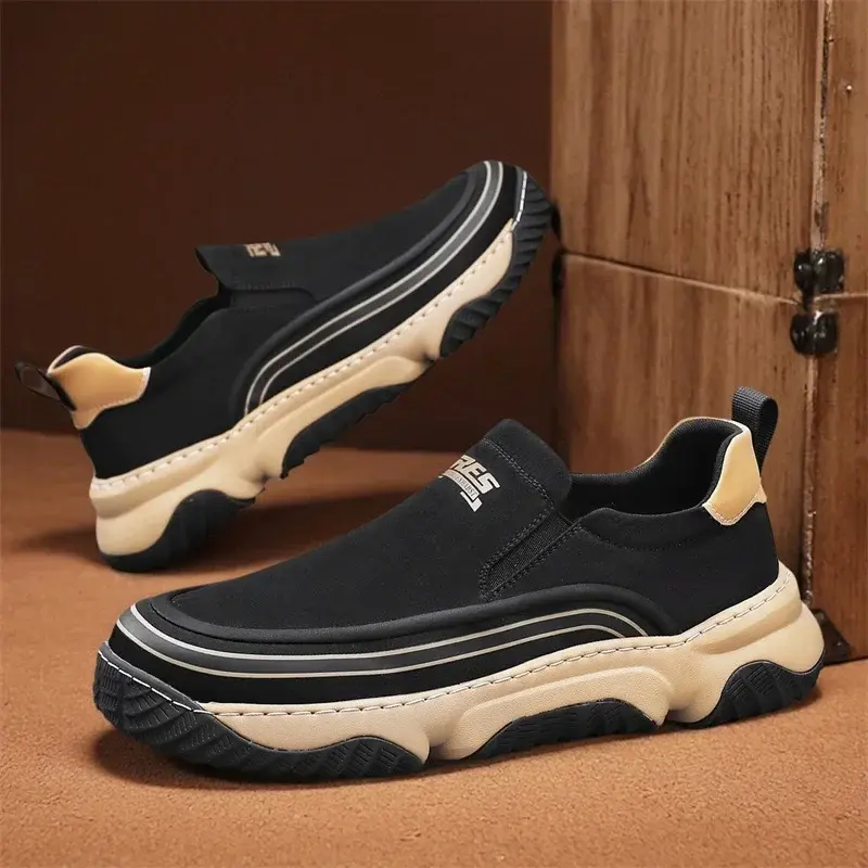 2025 Comfortable Soft-Sole Non-Slip Sneakers Кроссовки Мужские Men's Slip-On Loafers Lightweight Breathable Mesh Casual Shoes