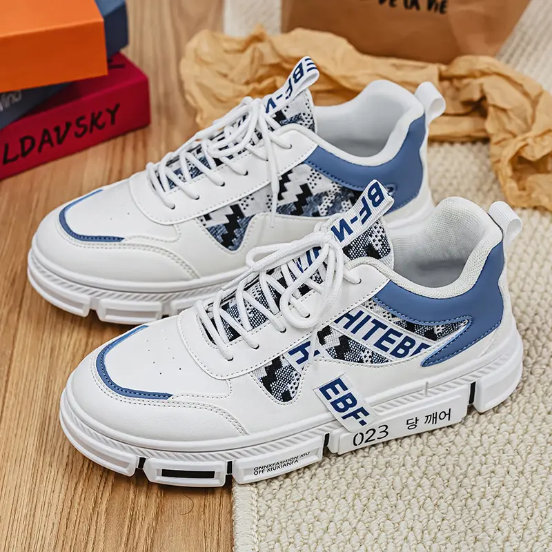 High Quality Men's Shoes Breathable Men Walking Sneakers Shoe Leather Outdoor Running Shoes Lace-up Men Casual Shoes New Zapatos