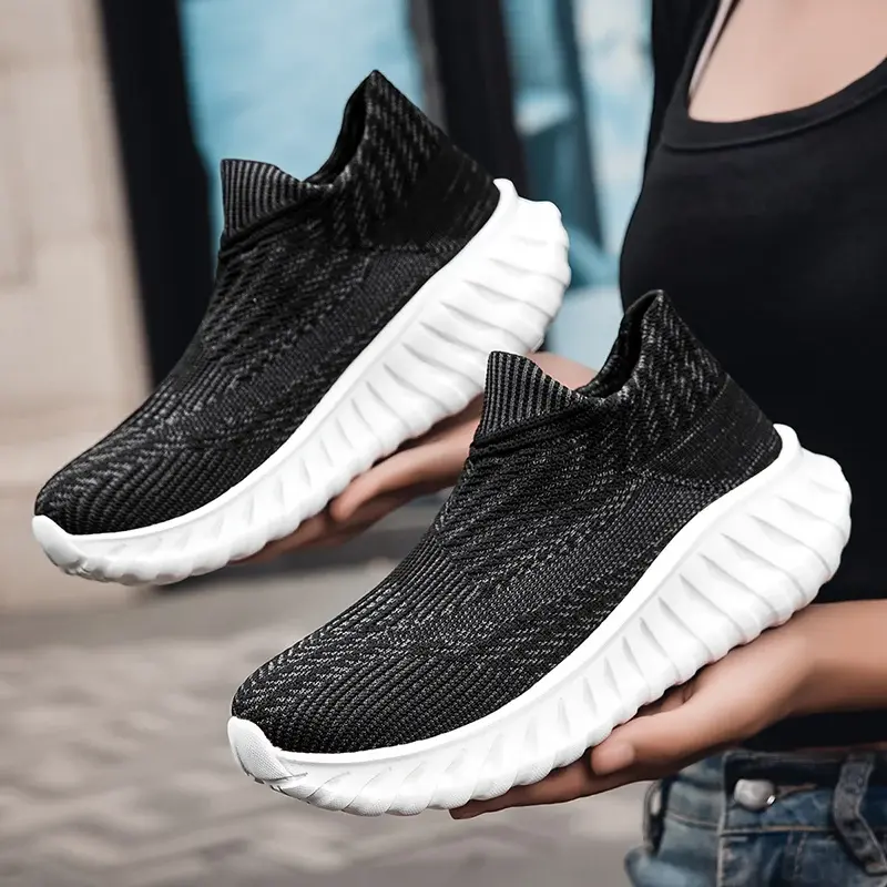 Men Women Shoes Fashion Light Casual Shoes Slip-on Plus Size Couple Shoes 2025 Summer Comfortable Sneakers for Men Women