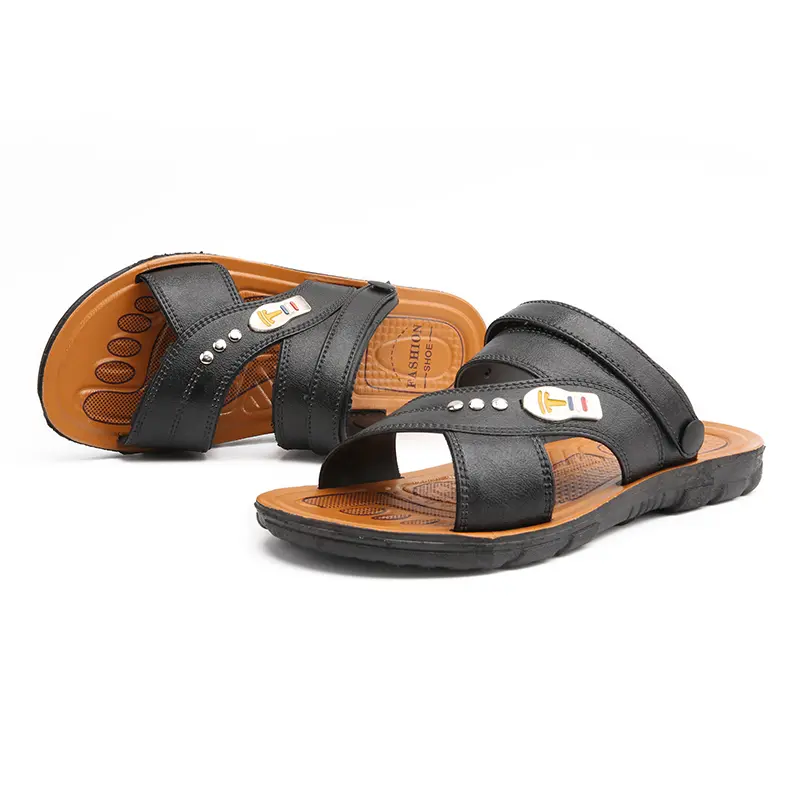 Summer New Leather Sandals Outdoor beach open toe slippers anti slip breathable dual-purpose shoes Casual comfort sandals