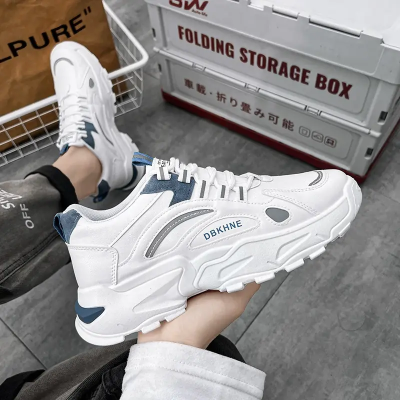 Casual Running Height Increasing Trendy Low Cut Thick Sole Spring Season Men Sport Shoes Versatile Skate Shoes