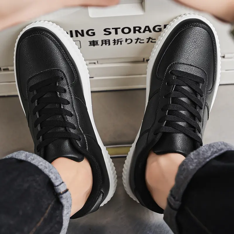 Fashion Leather Men White Sneakers Breathable Comfort Classic Casual Shoes Mens Outdoor Walking Shoes Couple Footwear Size 37-50