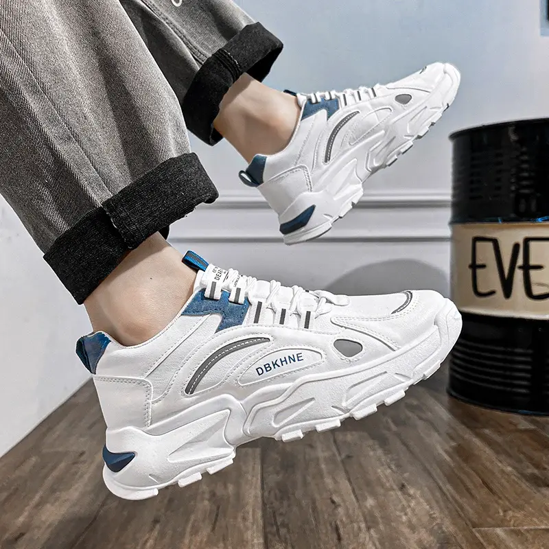 Casual Running Height Increasing Trendy Low Cut Thick Sole Spring Season Men Sport Shoes Versatile Skate Shoes