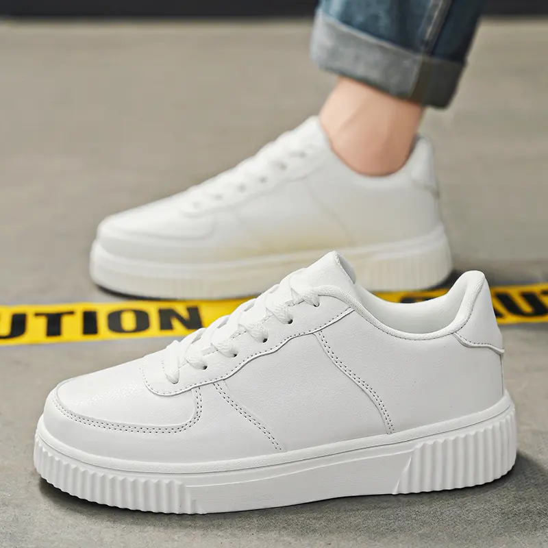 Fashion Leather Men White Sneakers Breathable Comfort Classic Casual Shoes Mens Outdoor Walking Shoes Couple Footwear Size 37-50