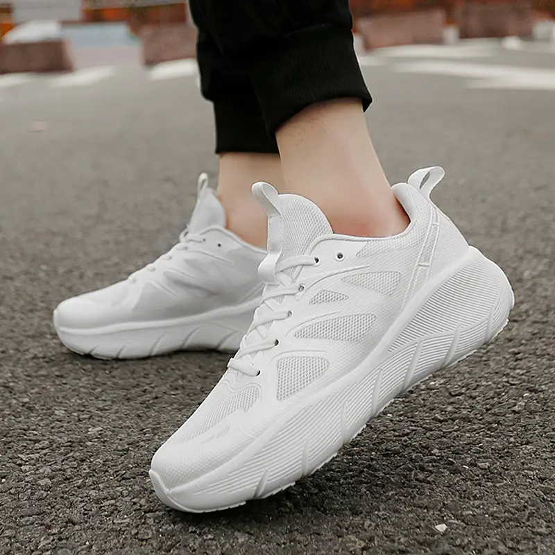 Unisex Summer Running Shoes Lightweight Men Women Fashion Sneakers Original Trainer Breathable EVA Elastic Lace Up Sports Shoes