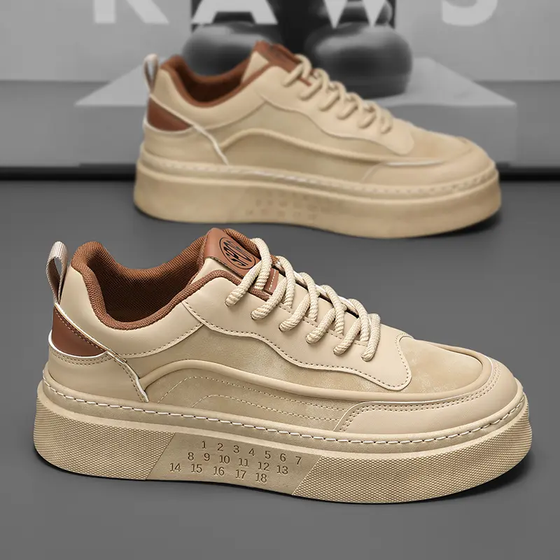 Men's Comfortable Lightweight Casual Shoes Spring Summer New Style Versatile Thick Bottom Heightening Flat Sole Canvas Shoes