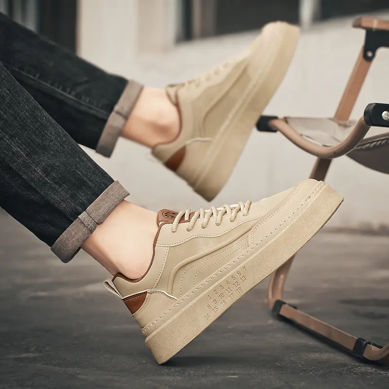Men's Comfortable Lightweight Casual Shoes Spring Summer New Style Versatile Thick Bottom Heightening Flat Sole Canvas Shoes