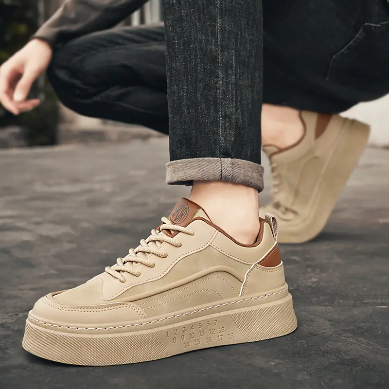 Men's Comfortable Lightweight Casual Shoes Spring Summer New Style Versatile Thick Bottom Heightening Flat Sole Canvas Shoes
