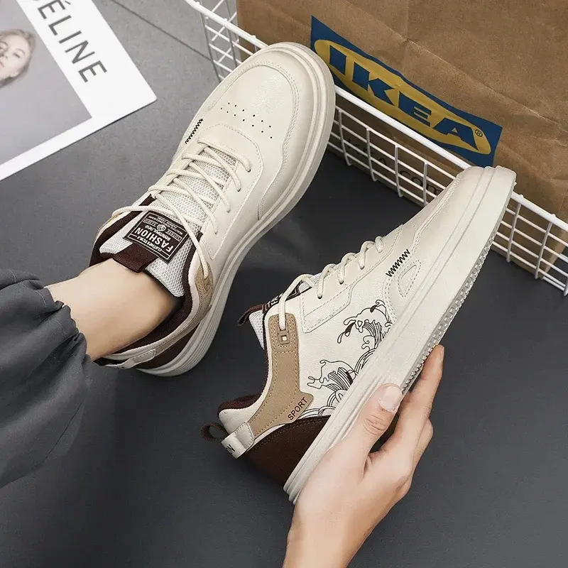 Sneakers Fashion Men Shoes Brand White Male Casual Shoes Platform Vulcanized Shoes Student Versatile Zapato Para Hombre Chunky