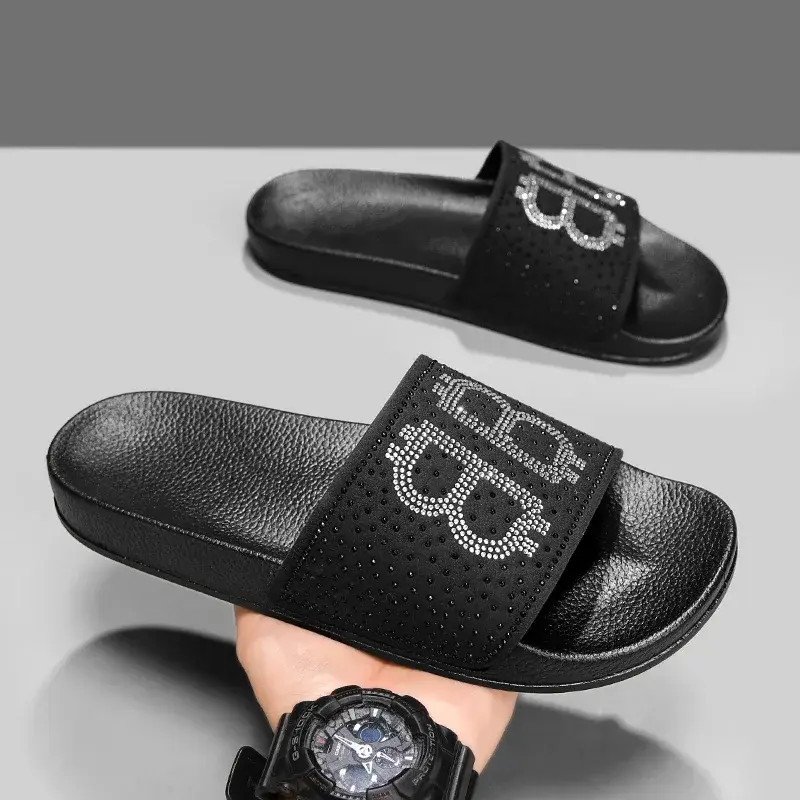 Summer Fashion Home Slippers Soft Sole Durable Plus Size Men's Shoes Outdoor Casual Beach Shoes Mens Lightweight Indoor Slippers