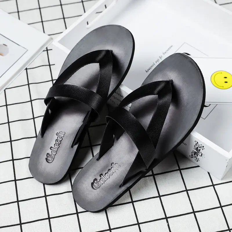 Men Slippers Outside Indoor Beach Style Non-slip Soft Light Summer Breathable Fashion Casual Sandals Flat with Plus Size 46 47