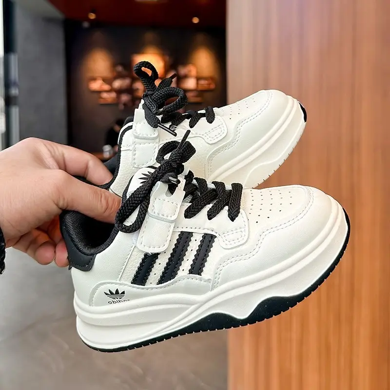 Kids Fashion Design White Non-slip Casual Shoes Boys Girls Breathable Sneakers Toddlers Outdoor Shoes L0671 Children's Sneakers