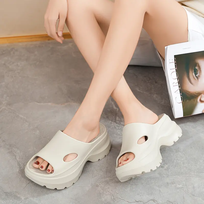 Summer Women Thick Bottom Slippers Platform Non-Slip Home Sandals Fashion Comfortable Indoor Outdoor Slides Outdoor Walking Shoe