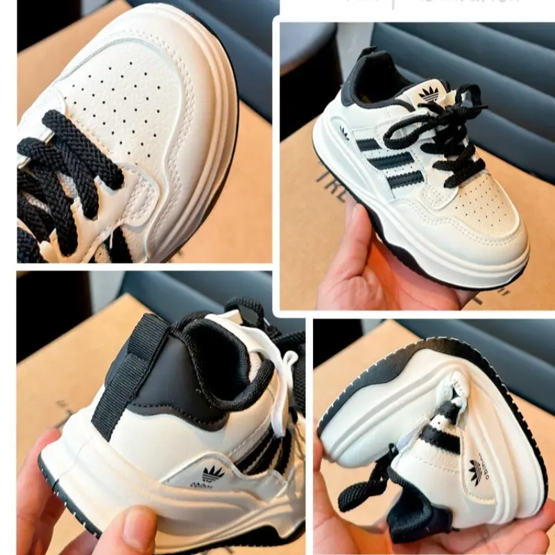 Kids Fashion Design White Non-slip Casual Shoes Boys Girls Breathable Sneakers Toddlers Outdoor Shoes L0671 Children's Sneakers