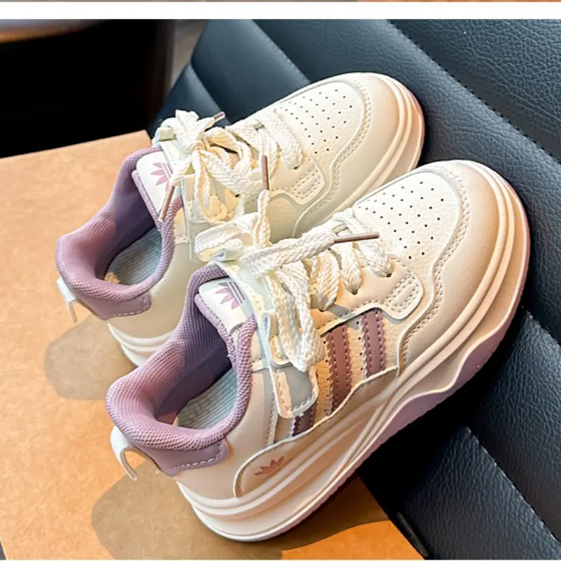 Kids Fashion Design White Non-slip Casual Shoes Boys Girls Breathable Sneakers Toddlers Outdoor Shoes L0671 Children's Sneakers