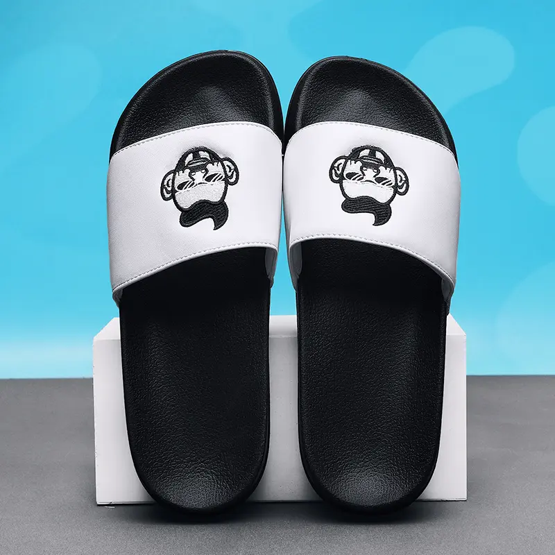 Summer Men Slippers Indoor Outdoor Casual Non-slip Beach Shoes For Women Breathable Home-based Shoe Large Size 39-44