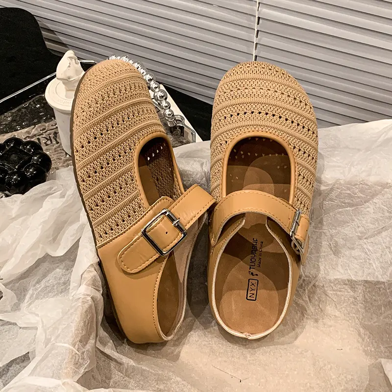 Big Size Loafers Shoes Woman 2025 Cover Toe Slipper Slides Rome Big Size Cover Toe Shoes Loafers Ladies' Slippers Rome Sandal