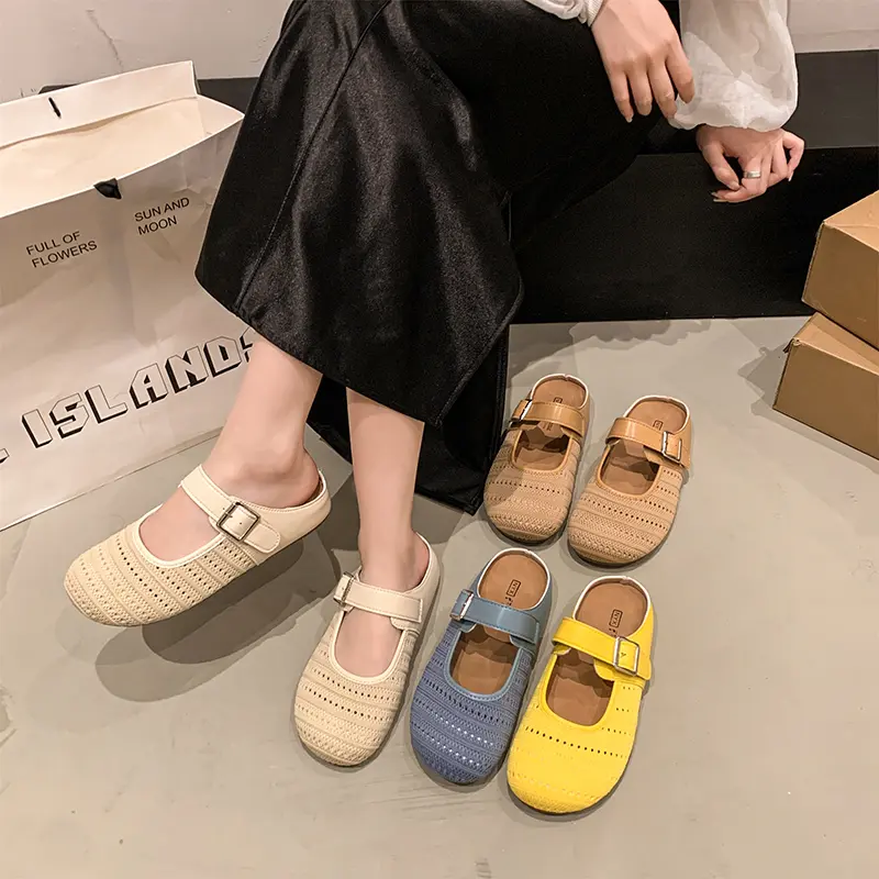 Big Size Loafers Shoes Woman 2025 Cover Toe Slipper Slides Rome Big Size Cover Toe Shoes Loafers Ladies' Slippers Rome Sandal