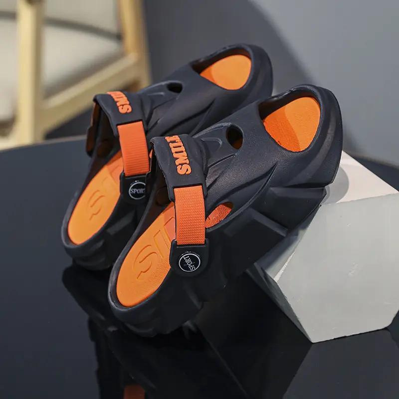 Summer New Children's Slippers Casual Breathable Baby Home Cool Sandals Soft Bottom Outdoor Two-use Beach One-Strap Slippers